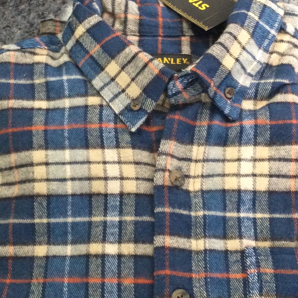 - - New! - Stanley Workwear heavy cotton blend flannel men’s long sleeved …